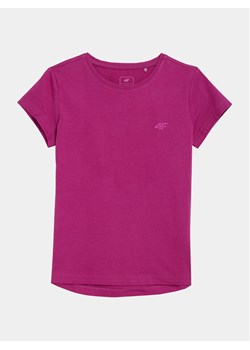 4F T-Shirt 4FJAW23TTSHF0816 Różowy Regular Fit ze sklepu MODIVO w kategorii Bluzki dziewczęce - zdjęcie 183948657