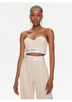 Patrizia Pepe Top 8C0676/A375-B788 Beżowy Slim Fit ze sklepu MODIVO w kategorii Bluzki damskie - zdjęcie 183948669