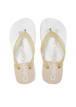 Calvin Klein Jeans Japonki Beach Sandal Flatform Monologo YW0YW01617 Écru ze sklepu MODIVO w kategorii Klapki damskie - zdjęcie 183948676