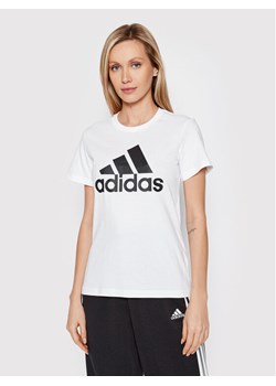 adidas T-Shirt Essentials Logo GL0649 Biały Regular Fit ze sklepu MODIVO w kategorii Bluzki damskie - zdjęcie 183948758