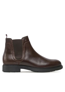 Tommy Hilfiger Sztyblety Elevated Rounded Lth Chelsea FM0FM04183 Brązowy ze sklepu MODIVO w kategorii Buty zimowe męskie - zdjęcie 183948765