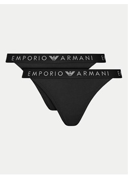 Emporio Armani Underwear Komplet 2 par stringów 164522 4F227 00020 Czarny ze sklepu MODIVO w kategorii Majtki damskie - zdjęcie 183948839