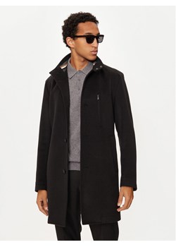 Boss Płaszcz wełniany H-Hyde 50525764 Czarny Slim Fit ze sklepu MODIVO w kategorii Płaszcze męskie - zdjęcie 183948915