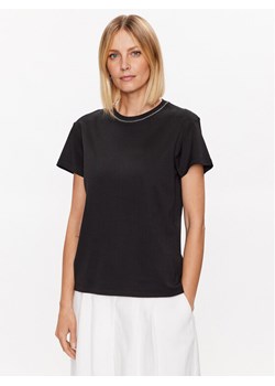 Fabiana Filippi T-Shirt JED273W126 Czarny Regular Fit ze sklepu MODIVO w kategorii Bluzki damskie - zdjęcie 183949007