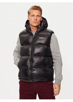 SCHOTT N.Y.C. Kamizelka UTAHV Czarny Regular Fit ze sklepu MODIVO w kategorii Kamizelki męskie - zdjęcie 183949039