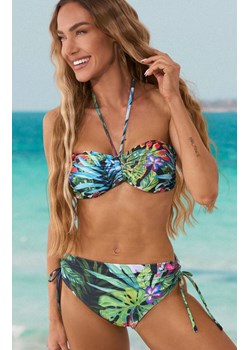 Góra od stroju kąpielowego bandeau Jungle Vibes, Kolor zielony-wzór, Rozmiar XS, Irall ze sklepu Primodo w kategorii Stroje kąpielowe - zdjęcie 183968335