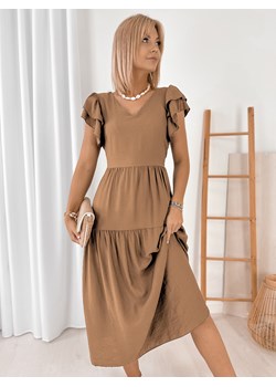 sukienka iskara karmelowa one size ze sklepu UBRA w kategorii Sukienki - zdjęcie 183968918