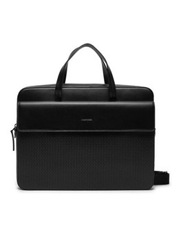 Torba na laptopa Calvin Klein Vertical Lines K50K512257 Czarny ze sklepu eobuwie.pl w kategorii Torby na laptopa - zdjęcie 183969357