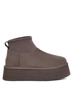 Śniegowce Ugg W Classic Mini Dipper 1168170 Szary ze sklepu eobuwie.pl w kategorii Śniegowce damskie - zdjęcie 183969478