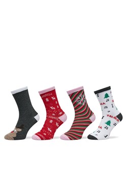 Zestaw 4 par wysokich skarpet damskich Vero Moda 10274034 Kolorowy ze sklepu eobuwie.pl w kategorii Skarpetki damskie - zdjęcie 183969805