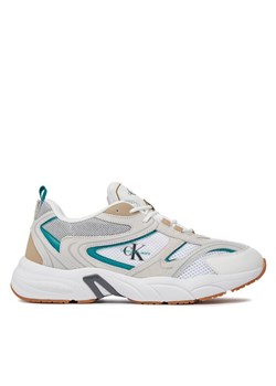 Sneakersy Calvin Klein Jeans Retro Tennis Su-Mesh YM0YM00589 Biały ze sklepu eobuwie.pl w kategorii Buty sportowe męskie - zdjęcie 183970607
