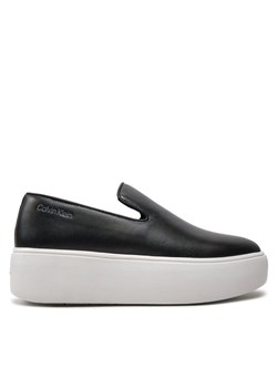 Tenisówki Calvin Klein FLATFORM CUPSOLE SLIP ON LTH HW0HW01893 Czarny ze sklepu eobuwie.pl w kategorii Trampki damskie - zdjęcie 183971317