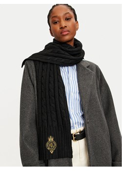 Szalik LAUREN RALPH LAUREN 454960071002 Czarny ze sklepu eobuwie.pl w kategorii Szaliki i chusty damskie - zdjęcie 183971437
