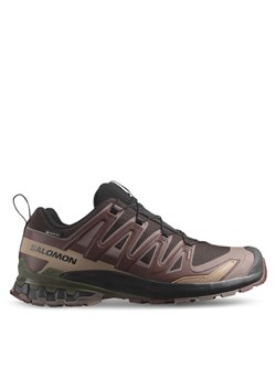 Buty do biegania Salomon Xa Pro 3D V9 Gore-Tex L47583500 Brązowy ze sklepu eobuwie.pl w kategorii Buty sportowe męskie - zdjęcie 183971475