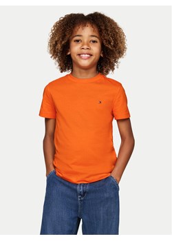 Tommy Hilfiger T-Shirt Essential KB0KB06879 M Pomarańczowy Regular Fit ze sklepu MODIVO w kategorii Bluzki dziewczęce - zdjęcie 183985127