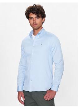Tommy Hilfiger Koszula Core Flex Dobby MW0MW25038 Błękitny Slim Fit ze sklepu MODIVO w kategorii Koszule męskie - zdjęcie 183985169