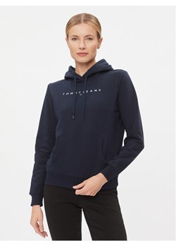 Tommy Jeans Bluza Linear DW0DW17324 Granatowy Regular Fit ze sklepu MODIVO w kategorii Bluzy damskie - zdjęcie 183985187