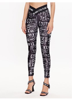Versace Jeans Couture Legginsy 74HAC113 Czarny Regular Fit - id: 0000302917723 - marki Versace Jeans - 183985337 Versace Jeans Couture Legginsy 74HAC113 Czarny Regular Fit ze sklepu MODIVO w kategorii Spodnie damskie - zdjęcie 183985337