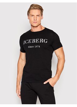 Iceberg T-Shirt 22II1P0F0146301 Czarny Regular Fit ze sklepu MODIVO w kategorii T-shirty męskie - zdjęcie 183985426