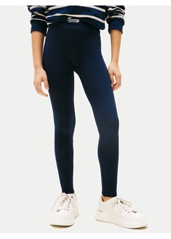 Tommy Hilfiger Legginsy KG0KG08628 Granatowy Slim Fit ze sklepu MODIVO w kategorii Spodnie dziewczęce - zdjęcie 183985507