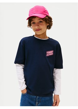 Tommy Hilfiger T-Shirt Neon Graphic KB0KB09849 Granatowy Regular Fit ze sklepu MODIVO w kategorii T-shirty chłopięce - zdjęcie 183985569