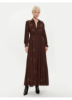 PINKO Sukienka koszulowa 104432 A289 Brązowy Regular Fit ze sklepu MODIVO w kategorii Sukienki - zdjęcie 183985647