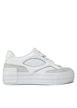Calvin Klein Jeans Sneakersy Bold Vulc Flatf Lace Mix Mg Lum YW0YW01295 Biały ze sklepu MODIVO w kategorii Buty sportowe damskie - zdjęcie 183985668
