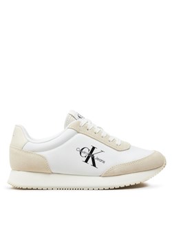 Calvin Klein Jeans Sneakersy Retro Runner Low Lace Ny Ml YW0YW01326 Biały ze sklepu MODIVO w kategorii Buty sportowe damskie - zdjęcie 183985686