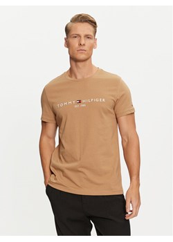 Tommy Hilfiger T-Shirt Logo MW0MW11797 Beżowy Regular Fit ze sklepu MODIVO w kategorii T-shirty męskie - zdjęcie 183985695