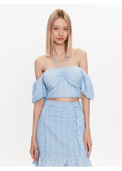 Guess Bluzka Aini W3GP16 KALQ0 Niebieski Regular Fit ze sklepu MODIVO w kategorii Bluzki damskie - zdjęcie 183985709