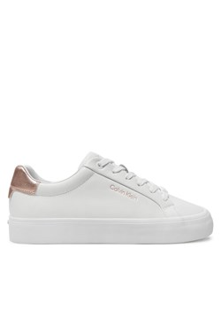 Calvin Klein Sneakersy Vulc Lace Up Saff Fox W/Met Bt HW0HW02104 Biały ze sklepu MODIVO w kategorii Buty sportowe damskie - zdjęcie 183985717