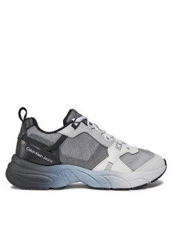 Calvin Klein Jeans Sneakersy Retro Tennis Low Lace Mix Ml Sat YW0YW01307 Czarny ze sklepu MODIVO w kategorii Buty sportowe damskie - zdjęcie 183985748