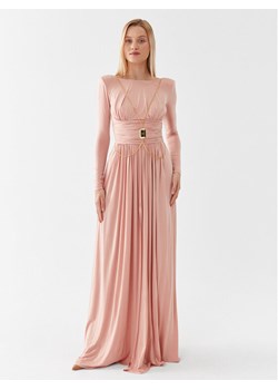 Elisabetta Franchi Sukienka wieczorowa AB-399-36E2-V800 Różowy Regular Fit ze sklepu MODIVO w kategorii Sukienki - zdjęcie 183985839