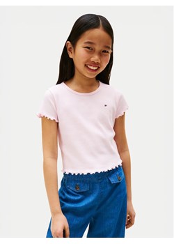Tommy Hilfiger T-Shirt Essential KG0KG08590 Różowy Regular Fit ze sklepu MODIVO w kategorii Bluzki dziewczęce - zdjęcie 183985857