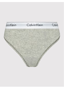 Calvin Klein Underwear Stringi 000QF5117E Szary ze sklepu MODIVO w kategorii Majtki damskie - zdjęcie 183985998
