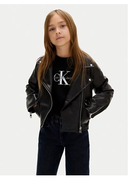 Calvin Klein Jeans Kurtka z imitacji skóry IG0IG02982 D Czarny Regular Fit ze sklepu MODIVO w kategorii Kurtki dziewczęce - zdjęcie 183986006
