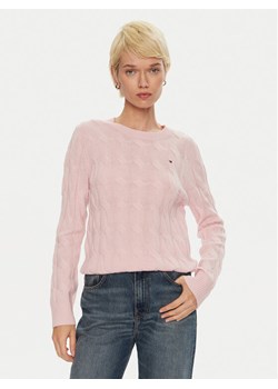 Tommy Hilfiger Sweter WW0WW43586 Różowy Regular Fit ze sklepu MODIVO w kategorii Swetry damskie - zdjęcie 183986029