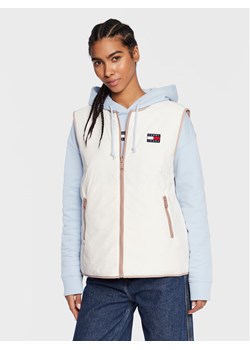 Tommy Jeans Bezrękawnik Reversible DW0DW14934 Écru Relaxed Fit ze sklepu MODIVO w kategorii Kamizelki damskie - zdjęcie 183986038