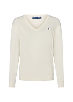 Polo Ralph Lauren Sweter damski z dzianiny Kobiety Bawełna écru jednolity ze sklepu vangraaf w kategorii Swetry damskie - zdjęcie 183990475