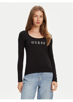 Guess Bluzka O5RI00 KBBU1 Czarny Regular Fit ze sklepu MODIVO w kategorii Bluzki damskie - zdjęcie 183992838