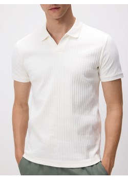 Reserved - Koszulka polo slim - złamana biel ze sklepu Reserved w kategorii T-shirty męskie - zdjęcie 183993487