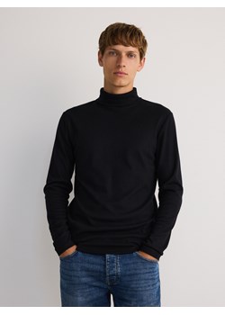 Reserved - Longsleeve z golfem - czarny ze sklepu Reserved w kategorii Płaszcze męskie - zdjęcie 183993738