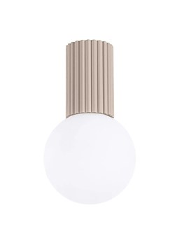Okrągły beżowy plafon - K598-Buble ze sklepu Edinos.pl w kategorii Lampy sufitowe - zdjęcie 183995055