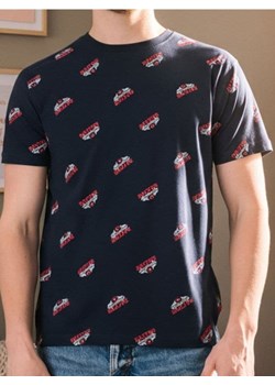 Sinsay - Koszulka z ozdobnym nadrukiem - granatowy ze sklepu Sinsay w kategorii T-shirty męskie - zdjęcie 183998208