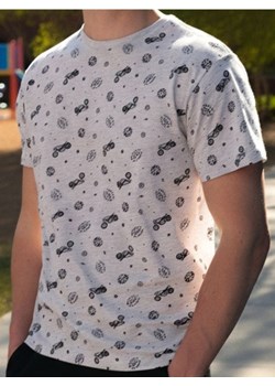 Sinsay - Koszulka z ozdobnym nadrukiem - szary ze sklepu Sinsay w kategorii T-shirty męskie - zdjęcie 183998209
