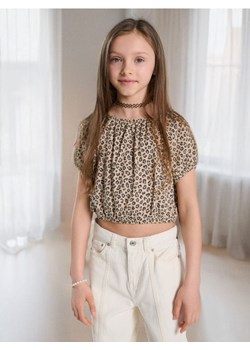 Sinsay - Bluzka w panterkę - beżowy ze sklepu Sinsay w kategorii Bluzki dziewczęce - zdjęcie 183998296