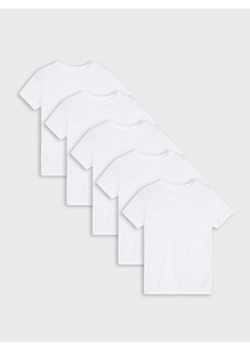 Sinsay - Koszulki basic 5 pack - biały ze sklepu Sinsay w kategorii T-shirty chłopięce - zdjęcie 183998327