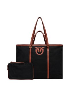 Torebka PINKO Miranda Shopper Extra PE 25 PLTT 104715 A2G2 Czarny ze sklepu eobuwie.pl w kategorii Torby Shopper bag - zdjęcie 183998378