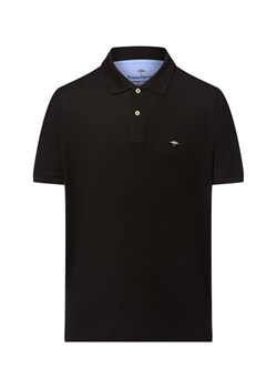 Fynch-Hatton Męska koszulka polo Mężczyźni Bawełna czarny jednolity ze sklepu vangraaf w kategorii T-shirty męskie - zdjęcie 184000279