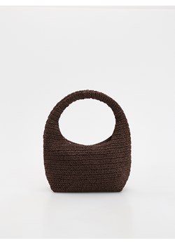 Reserved - Pleciona torebka hobo - ciemnobrązowy ze sklepu Reserved w kategorii Torby letnie - zdjęcie 184000407